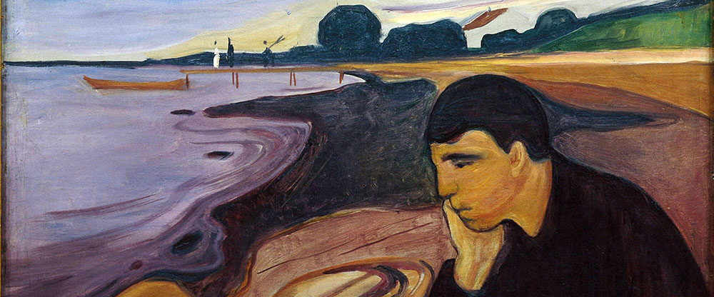 Edvard Munch - Melancholy (1894-96). Oil on canvas. Wikimedia Commons. 